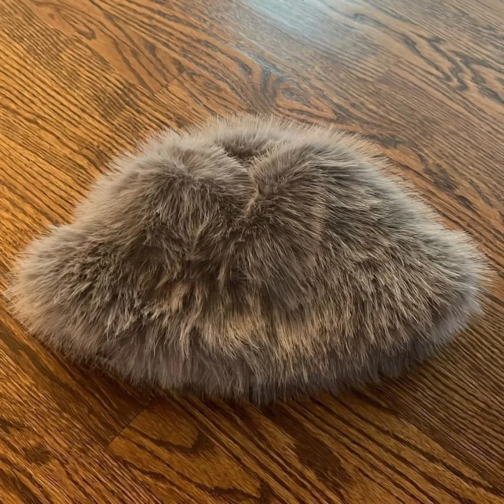 Anthropologie Faux-Fur Pillbox Hat Helen Moore